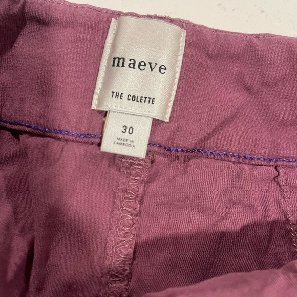 Maeve | Anthropologie | The Colette Wide Leg Pant Linen Blend Patch Pockets 30 - Picture 4 of 6